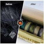 KastKing BaitSpace Line Management Bag, Fishing Line Storage Bag with Water Resistant Nylon, Clear View Window, Removable Divider for Up to 10 Spools, Tangle-free Leader Line Holder
