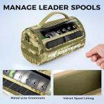 KastKing BaitSpace Line Management Bag, Fishing Line Storage Bag with Water Resistant Nylon, Clear View Window, Removable Divider for Up to 10 Spools, Tangle-free Leader Line Holder