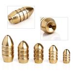 Sougayilang Fishing Sinkers Set with Brass Sinker Weights Jig Hooks Fishing Swivel Ring Connector Plastic Box for Freshwater Saltwater Bass Fishing