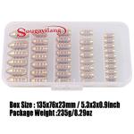 Sougayilang Fishing Sinkers Set with Brass Sinker Weights Jig Hooks Fishing Swivel Ring Connector Plastic Box for Freshwater Saltwater Bass Fishing