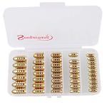 Sougayilang Fishing Sinkers Set with Brass Sinker Weights Jig Hooks Fishing Swivel Ring Connector Plastic Box for Freshwater Saltwater Bass Fishing