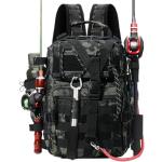 Vilante Fishing Tackle Backpack, Military Tactical Backpack Tactical Sling Backpack Bag Fishing Tackle Storage Bag Fish Gear Bag Molle Assault Pack Tactical Hiking Rucksack(Green)