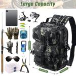 Vilante Fishing Tackle Backpack, Military Tactical Backpack Tactical Sling Backpack Bag Fishing Tackle Storage Bag Fish Gear Bag Molle Assault Pack Tactical Hiking Rucksack(Green)