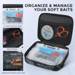 KastKing BaitSpace Detachable Bait Binder Tackle Bag – Large Clear Sleeves, Durable 900D Water-resistant Fabric, Soft Plastic Bait Storage For Hooks, Sinkers & Fishing Accessories
