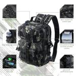 Vilante Fishing Tackle Backpack, Military Tactical Backpack Tactical Sling Backpack Bag Fishing Tackle Storage Bag Fish Gear Bag Molle Assault Pack Tactical Hiking Rucksack(Green)