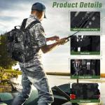 Vilante Fishing Tackle Backpack, Military Tactical Backpack Tactical Sling Backpack Bag Fishing Tackle Storage Bag Fish Gear Bag Molle Assault Pack Tactical Hiking Rucksack(Green)