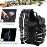 Vilante Fishing Tackle Backpack, Military Tactical Backpack Tactical Sling Backpack Bag Fishing Tackle Storage Bag Fish Gear Bag Molle Assault Pack Tactical Hiking Rucksack(Green)