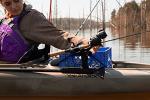 YakAttack Omega Rod Holder | Track Mount Fishing Rod Holder for Kayak & Boat | Compatible with Spinning, Casting, Fly Reels | LockNLoad System | Secure & Adjustable | Kayak Track Mount Accessories