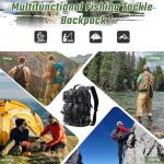 Vilante Fishing Tackle Backpack, Military Tactical Backpack Tactical Sling Backpack Bag Fishing Tackle Storage Bag Fish Gear Bag Molle Assault Pack Tactical Hiking Rucksack(Green)