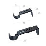Amazon Basics Adjustable Curtain Rod Wall Bracket Hooks, Set of 2, Black