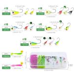 Goture Ice Fishing Rod Reel Combo, Double Tip Ice Fishing Rod, 52Pcs Ice Jig Set, Ice Fishing Kit Include Ice Fishing Rod, Ice Fishing Reel, Ice Fishing Line, Ice Fishing Lure Ice Fishing Starter Kit