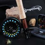 Sougayilang Saltwater Freshwater Fly Fishing Rod with Reel Combo Kit (Black Kits with Bag)