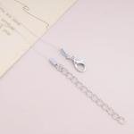 Aneneiceera Vintage Crystal Pendant Necklace Silver Rhinestone Choker Necklace Tiny Solitary Necklace Transparent Invisible Chain Necklace Cz Fishing Line Necklace Chain Jewelry for Women (Round crystal)