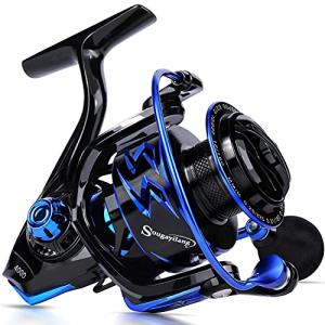 Sougayilang Spinning Reels Ultra-Weight, 6.2: 1 High Speed Gear Ratio, Metal Frame and Rotor, 12 + 1 Shielded BB, Smooth Powerful Freshwater and Saltwater Spinning Fishing Reel(SD-2000-Blue)