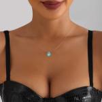 Aneneiceera Vintage Tiny Green Crystal Pendant Necklace Silver Rhinestone Choker Necklace Emerald Transparent Invisible Chain Necklace Cz Fishing Line Necklace Chain Jewelry for Women
