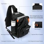 KastKing KarryAll Fishing Sling Tackle Bag with 2 Tackle Trays, Tactical Fishing Tackle Storage Bag, Fishing Gear Storage