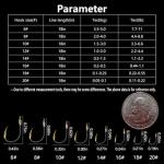 Dyxssm Small Fishing Hooks with Line, Pre Tied Tiny Fishing Hook on Nylon Line (Pack of 20) (Black Gold, 6# (7.7lb-11lb))