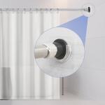 4 Pack Shower Rod Holder with Strong Adhesive, No Drilling Shower Curtain Rod Holder for Wall, Shower Rod Holders for Wall (Rod not Included)