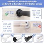 4 Pack Shower Rod Holder with Strong Adhesive, No Drilling Shower Curtain Rod Holder for Wall, Shower Rod Holders for Wall (Rod not Included)