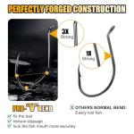 CWSDXM Octopus Fishing Hooks,Carbon Steel Black Nickel Coated PRO-V Octopus Hooks Set for Saltwater Freshwater (Hook Size 4/0-20PCS)
