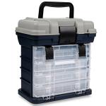 Sougayilang Fishing Tackle Box Portable 4 Layers Fishing Box Sea Boat Fishing Accessory Box Case With Handle Utility Box-Small Size