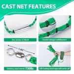 Goture American Fishing Cast Net Saltwater Freshwater, 3/8inch 1/4in Mesh Size Casting Net for Bait Fish Shrimp Trap,Strong Zinc Sinker, 3ft/4ft/5ft/6ft/8ft/10ft Radius Throw Cast Net with Needle