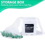 Goture American Fishing Cast Net Saltwater Freshwater, 3/8inch 1/4in Mesh Size Casting Net for Bait Fish Shrimp Trap,Strong Zinc Sinker, 3ft/4ft/5ft/6ft/8ft/10ft Radius Throw Cast Net with Needle