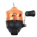 Spincast Fishing Reel, Right Hand Retrieve, Easy to Use Push Button Casting Design for Both Beginners and Kids (Orange)