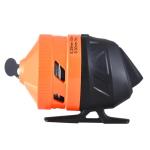 Spincast Fishing Reel, Right Hand Retrieve, Easy to Use Push Button Casting Design for Both Beginners and Kids (Orange)