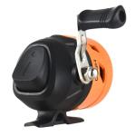 Spincast Fishing Reel, Right Hand Retrieve, Easy to Use Push Button Casting Design for Both Beginners and Kids (Orange)