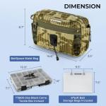 KastKing BaitSpace Waist Bag – Waterproof Tackle Storage Bag With Adjustable Belt, Fishing Fanny Pack for Men, Soft Bait Organizer, 3600 Utility Box, Rod Holder, Nylon, Khaki Camo