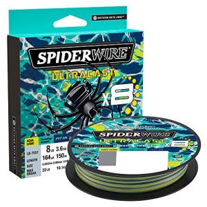 SpiderWire Superline Ultracast Braid, Aqua Camo, 10lb | 4.5kg, 164yd | 150m Braided Fishing Line, Suitable for Freshwater and Saltwater Environments
