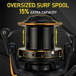 Dr.Fish Saltwater Spinning Reels, Full Metal Surf Fishing Reel, 13 +1 BB, 52 LB Max Drag Ocean Sea Fishing Reel, Heavy Duty Long Cast Offshore Trolling Reel Beach Casting