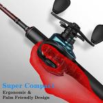 Cadence Vigor Baitcasting Reels - 9+1BB Super Smooth Baitcaster Reels with 20lbs Carbon Fiber Drag, 6.7oz Ultralight Fishing Reels, Low Profile Casting Reels with Magnetic Braking System