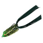 BOOYAH Pad Crasher Topwater Bass Fishing Hollow Body Frog Lure with Weedless Hooks, Bullfrog