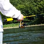 Sougayilang Spinning Reel and 2-Piece Fishing Rod Combo, Durable Graphite & Fiberglass Rod, Split-Grip Cork Handle,Right/Left Handle Position(6FT)