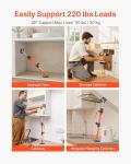 VEVOR Cabinet Jack Support Pole, 2-Pack, 15.75-23.6 Inch Steel Telescopic Quick Support Rod, Adjustable 3rd Hand System up to 220 lbs Capacity for Installing Cabinets, Lifting Drywall, Cargo Bars