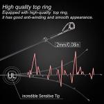 Sougayilang Fishing Rods Graphite Lightweight Ultra Light Trout Rods 2 Pieces Cork Handle Crappie Casting Fishing Rod(6'0'')