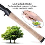 Sougayilang Fishing Rods Graphite Lightweight Ultra Light Trout Rods 2 Pieces Cork Handle Crappie Casting Fishing Rod(6'0'')