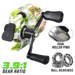 Sougayilang Spincast Fishing Reel, Size 30 Reel, Right or Left-Hand Retrieve, 3.9:1 Gear Ratio, Pre-spooled with Fishing Line