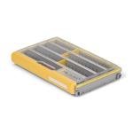 Plano EDGE 3600 Premium Tackle Utility Box, Gray and Yellow with Clear Lid, Rust-Resistant and Waterproof, Customizable Tackle Protection Organization