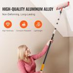 VEVOR Telescopic Extension Pole, 7-30 FT Multi-Purpose Extension Pole, Sturdy Aluminum Alloy Paint Extendable Pole with Flip-Lock Design, Telescopic Pole for Painting, Dusting and Cleaning