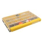 Plano EDGE 3600 Premium Tackle Utility Box, Gray and Yellow with Clear Lid, Rust-Resistant and Waterproof, Customizable Tackle Protection Organization