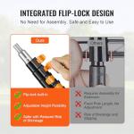 VEVOR Telescopic Extension Pole, 7-30 FT Multi-Purpose Extension Pole, Sturdy Aluminum Alloy Paint Extendable Pole with Flip-Lock Design, Telescopic Pole for Painting, Dusting and Cleaning