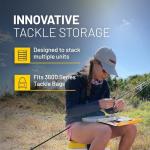 Plano EDGE 3600 Premium Tackle Utility Box, Gray and Yellow with Clear Lid, Rust-Resistant and Waterproof, Customizable Tackle Protection Organization
