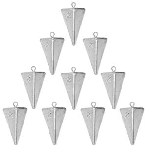 10pcs 2oz Pyramid Fishing Sinkers, Surf Casting Saltwater and Beach Fishing with Excellent Bottom Hold, Pure Lead Weights