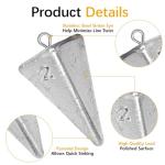 10pcs 2oz Pyramid Fishing Sinkers, Surf Casting Saltwater and Beach Fishing with Excellent Bottom Hold, Pure Lead Weights