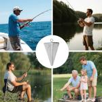 10pcs 2oz Pyramid Fishing Sinkers, Surf Casting Saltwater and Beach Fishing with Excellent Bottom Hold, Pure Lead Weights