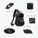 Chardime Fishing Sling Pack with multiple pockets, waterproof fishing Backpack with adjustable straps for anglers - Versatile small fishing backpack(green camouflage)