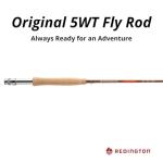Redington Original Fly Rod – 5wt Medium-Fast Action Trout Fly Fishing Rod – Classic Design, Easy Casting, Versatile Freshwater Rod for Dry Flies, Nymphs, and Streamers